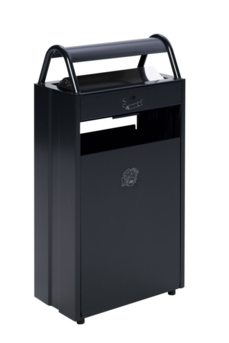VAR Cendrier poubelle avec 2 ouvertures d'introduction, anthracite