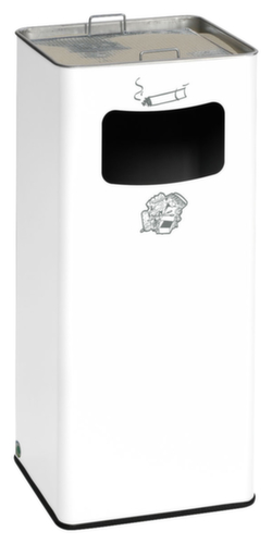 VAR Cendrier poubelle, blanc