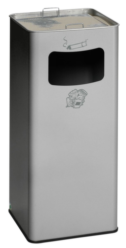 VAR Cendrier poubelle, argent