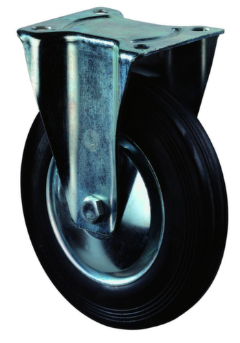 BS-ROLLEN Roue en caoutchouc plein robuste, force 250 kg, caoutchouc plein bandage