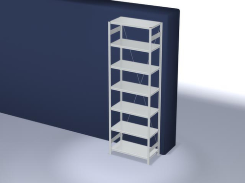 hofe système de rayonnages sans vis de conception standard, hauteur x largeur x profondeur 3000 x 1060 x 535 mm, 7 tablettes