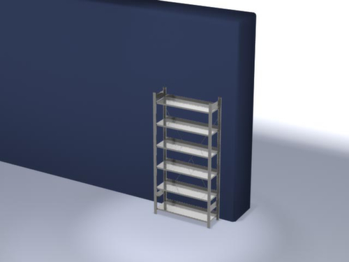 hofe Rayonnage sans boulons pour classeurs, 6 tablettes, avec revêtement en zinc anti-corrosion