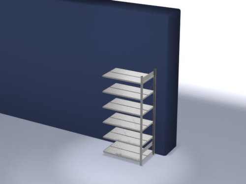 hofe Porte-documents sans vis Zone de fixation pour une utilisation des deux côtés, 6 tablettes, avec revêtement en zinc anti-corrosion