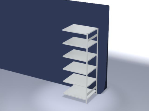 hofe Rayonnage à traverses type standard, hauteur x largeur x profondeur 2500 x 1010 x 835 mm, 6 tablettes