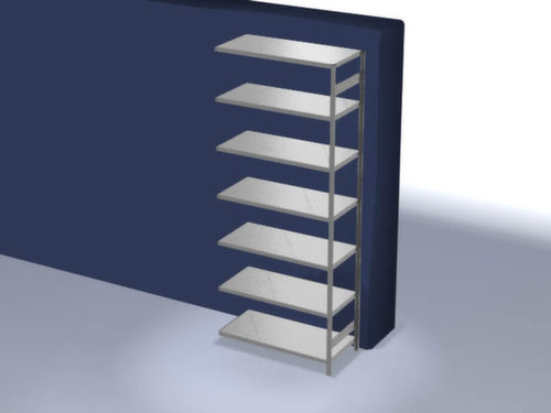 hofe Rayonnage à traverses type standard, hauteur x largeur x profondeur 3000 x 1310 x 635 mm, 7 tablettes