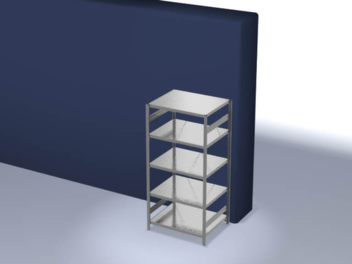 hofe Rayonnages enhofe treillis dans les constructions mi-lourdes, hauteur x largeur x profondeur 2000 x 1060 x 835 mm, 5 tablettes