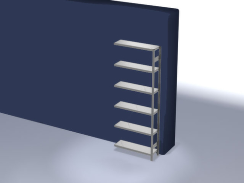 hofe Rayonnages en treillis dans la construction lourde, hauteur x largeur x profondeur 2500 x 1010 x 335 mm, 6 tablettes