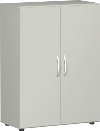 Gera Armoire à portes battantes Milano, 3 hauteurs des classeurs, gris clair/gris clair