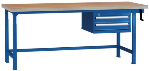 KLW Lutz Établi à hauteur réglable avec tiroirs, 2 tiroirs
