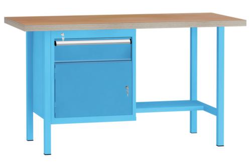 KLW Lutz Établi avec panneau multiplis, 1 tiroir, 1 armoire, 1/2 tablette