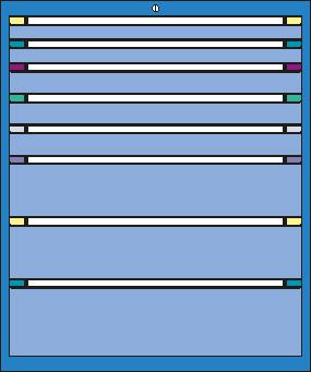 Thurmetall Armoire à tiroirs de 1005 mm de large, 8 tiroir(s)