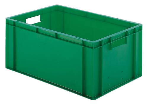 Bac gerbable norme Europe parois + fond pleins, vert, capacité 51 l