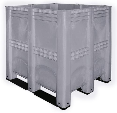 Conteneur XXL gerbable 7 fois, capacité 1400 l, anthracite, patins