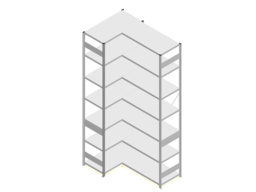 hofe système de rayonnages sans vis de conception standard, hauteur x largeur x profondeur 3000 x 1060 x 535 mm, 7 tablettes