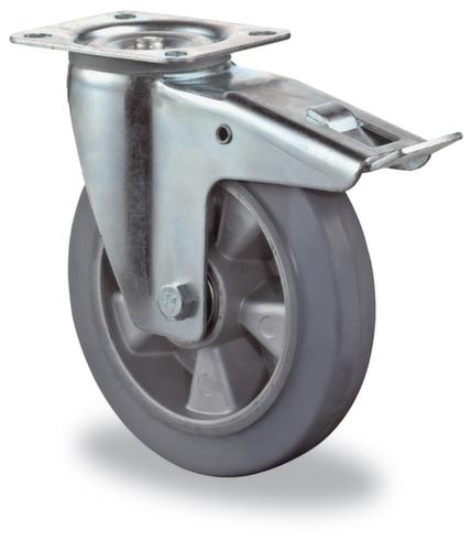 BS-ROLLEN Roue en caoutchouc plein élastique non tachante, force 220 kg, élastique bandage