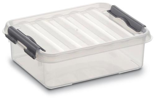 Boîte de rangement empilable, transparent, capacité 3 l, couvercle coiffant