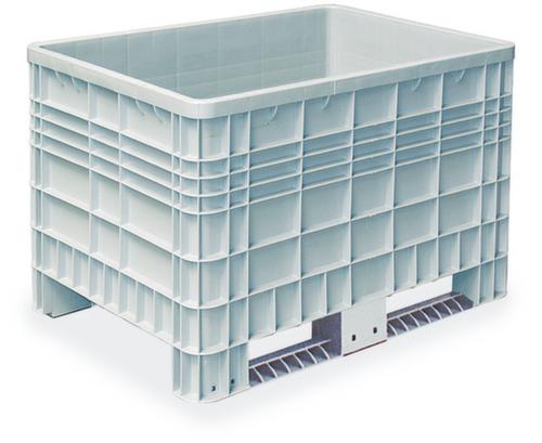 Grands conteneurs, capacité 520 l, gris, 2 patins