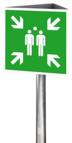 Panneau de sortie de secours point de rassemblement