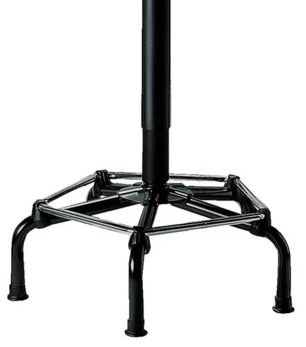 Tabouret pivotant, assise hêtre, patins