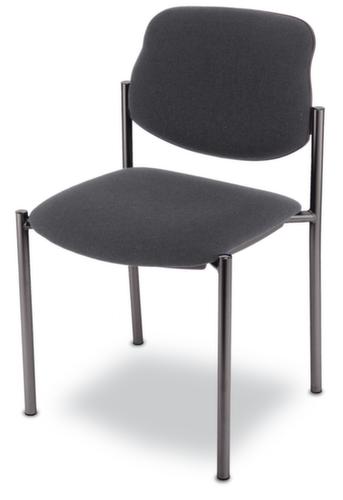 Nowy Styl Siège visiteur gerbable 6 fois Style avec capitonnages, assise tissu (100 % fibres synthétiques), anthracite