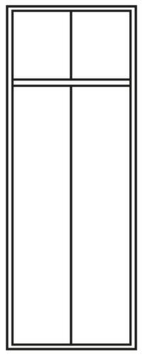 PAVOY Armoire vestiaire Basis avec banc + 2 compartiments, largeur de compartiment 400 mm