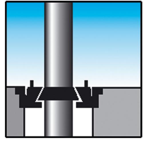 Support d'amortisseur de vibrations pour drapeaux et mâts