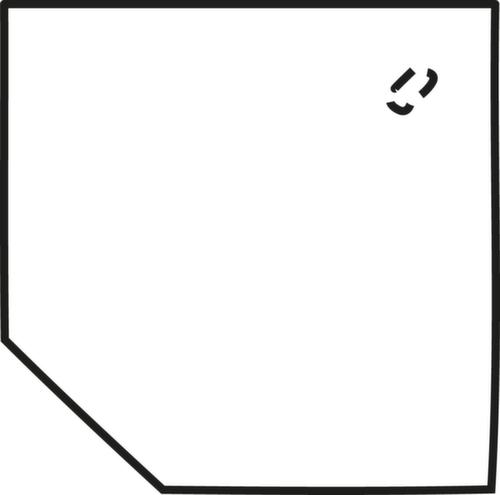 Gera Angle de liaison anguleux Milano 90° pour piètement en C, largeur x profondeur 1230 x 1230 mm, plaque gris clair