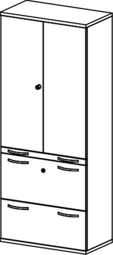 Gera Armoire combinée Pro, 3 hauteurs des classeurs