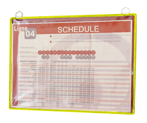 tarifold pochette d'affichage tview, DIN A4, cadre avec œillets métalliques