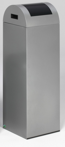 VAR Collecteur de recyclage WSG 85 R avec trappe d'insertion, 89 l, argent, couvercle RAL7021 gris noir
