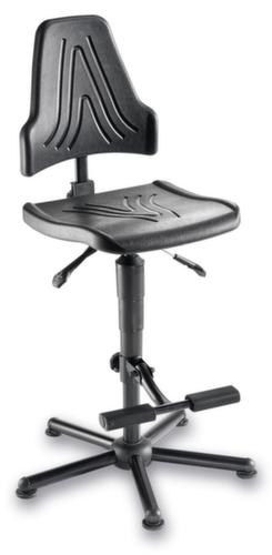 meychair Siège d'atelier haut Workster Komplex W19-25-H-PU-AH2 charge max. 150 kg, assise mousse PU noir, avec patins