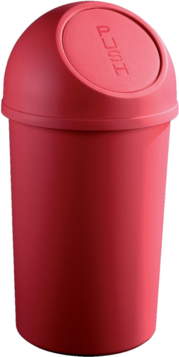helit Poubelle « Push », 25 l, rouge