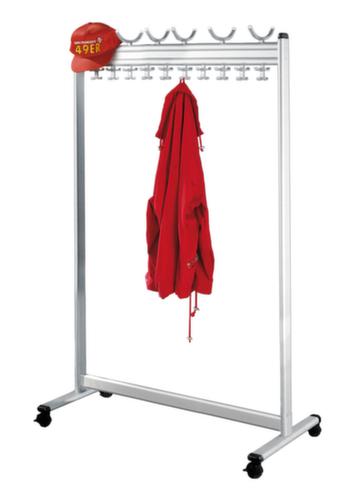 Portant de vestiaire juxtaposable roulant Multiline en aluminium