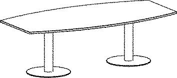 Gera Table de conférence Basis, largeur x profondeur 2400 x 800 mm, panneau érable