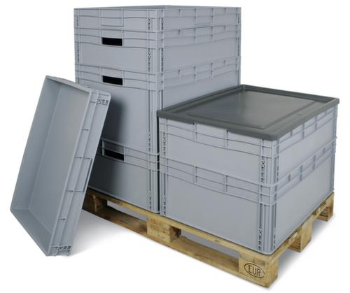 Bac gerbable norme Europe, gris, capacité 87 l