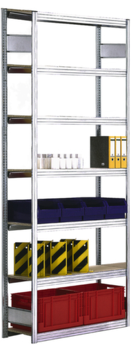 regalwerk Rayonnage sans boulons à plateaux agglomérés avec tablettes, hauteur x largeur x profondeur 3000 x 1061 x 326 mm, 7 tablettes