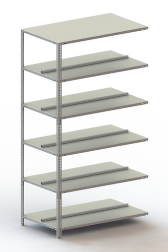 META Porte-fichiers à visser Champ de saisie à utiliser des deux côtés, 6 tablettes, avec revêtement en zinc anti-corrosion