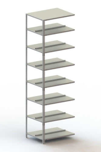 META Porte-fichiers à visser Champ de saisie à utiliser des deux côtés, 8 tablettes, avec revêtement en zinc anti-corrosion