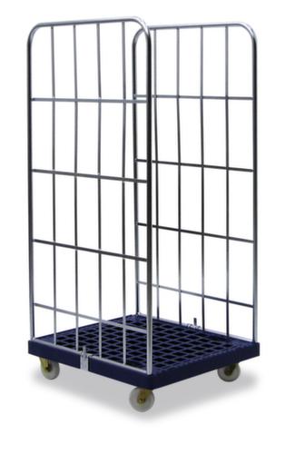 Bac sur roulettes avec plateforme plastique Lxl 815x724 mm, force 500 kg