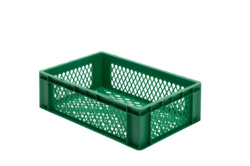 Bac gerbable norme Europe parois + fond ajourés, vert, capacité 33 l