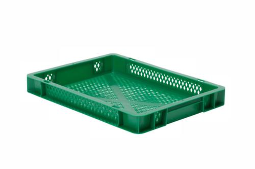 Bac gerbable norme Europe parois + fond ajourés, vert, capacité 4,5 l