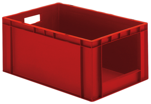 Conteneurs gerbables Euronorm avec face avant ouverte, rouge, capacité 51 l