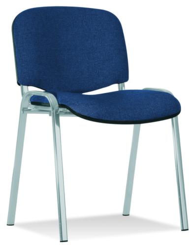 Nowy Styl Siège visiteur gerbable 12 fois ISO avec capitonnages, assise tissu (100 % polyoléfine), bleu