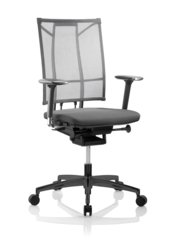 Nowy Styl Siège de bureau pivotant avec mécanisme synchrone, Dossier maille, gris