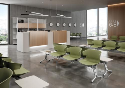 Quadrifoglio Banc sur poutre avec sièges en plastique, largeur x profondeur 1780 x 510 mm