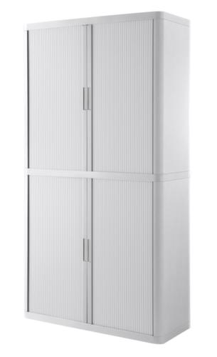 Paperflow Armoire à rideaux transversaux easyOffice®, 4 hauteurs des classeurs, blanc/blanc