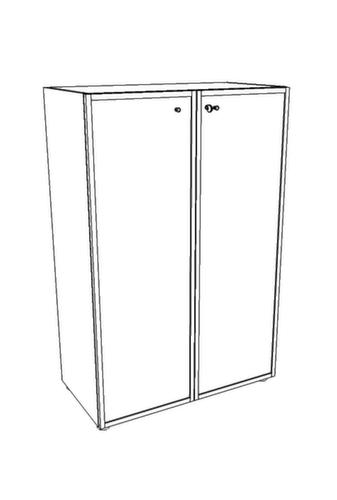 Quadrifoglio Armoire à portes vitrées T45, 3 hauteurs des classeurs, corps blanc