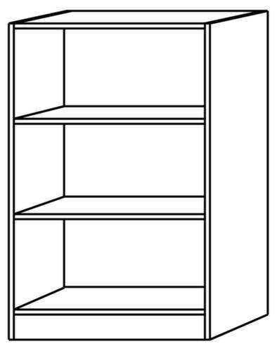 Rayonnage de bureau Sina, largeur 800 mm, 3 HC, blanc