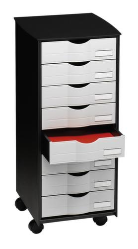 Paperflow Chariot à tiroirs roulant, noir