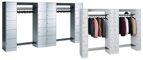 C+P Vestiaire à casiers Classic gris clair avec 20 casiers